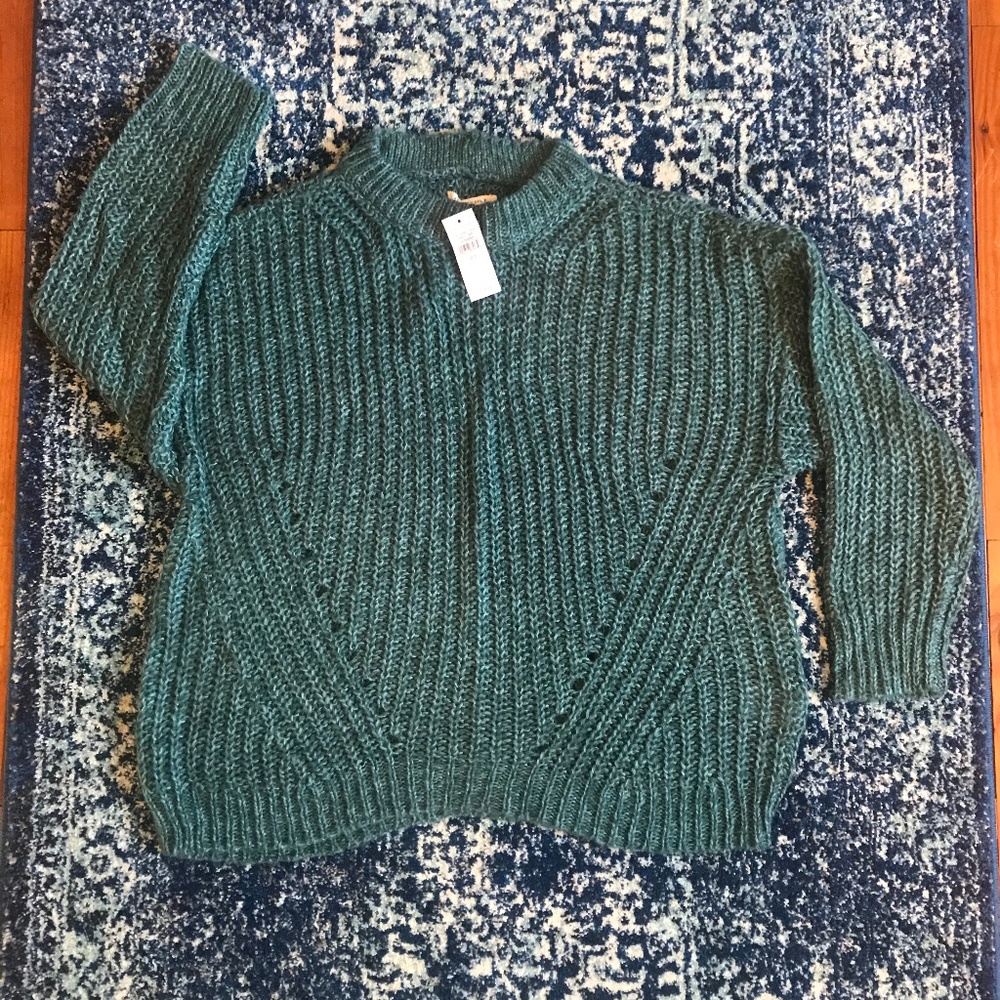 AEO Oversized Teal Sweater